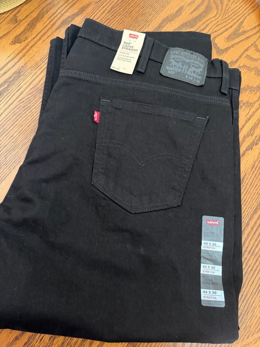 Levi's 569 Black LooseStraight Jeans - Men's